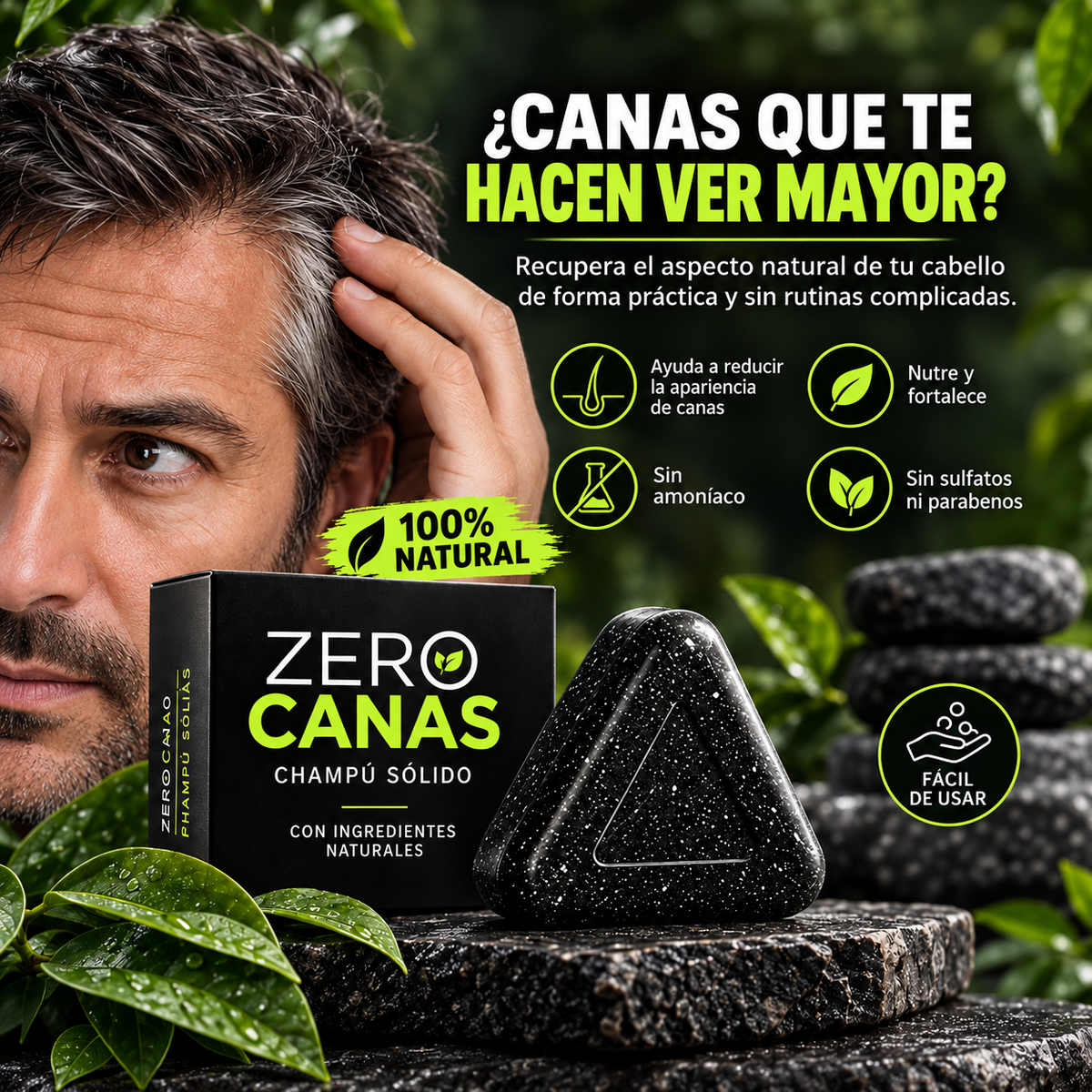 ZERO CANAS | CABELLO VISIBLEMENTE MÁS OSCURO EN 7 DÍAS