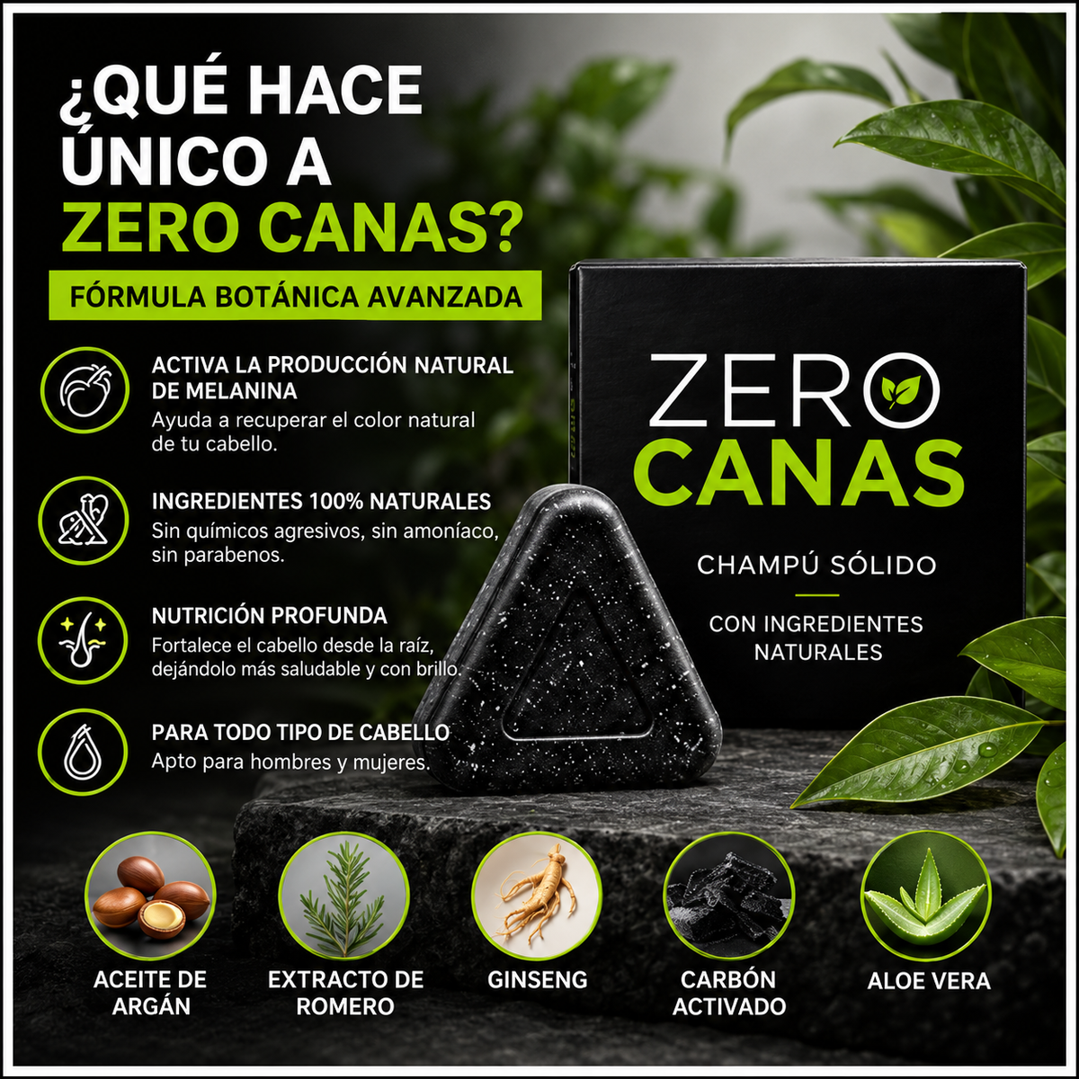ZERO CANAS | CABELLO VISIBLEMENTE MÁS OSCURO EN 7 DÍAS