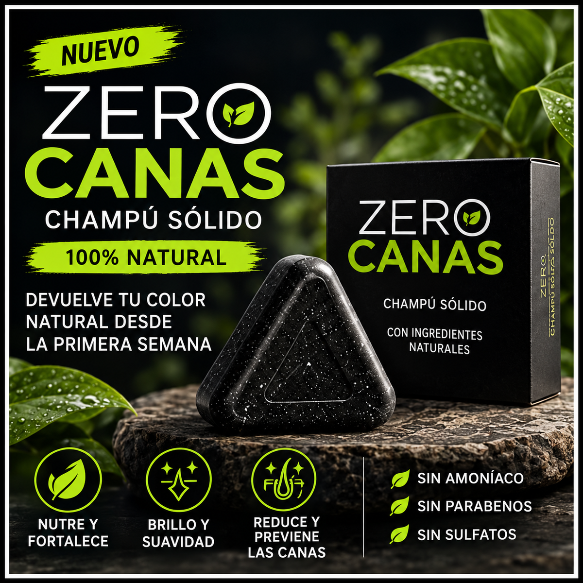 ZERO CANAS | CABELLO VISIBLEMENTE MÁS OSCURO EN 7 DÍAS